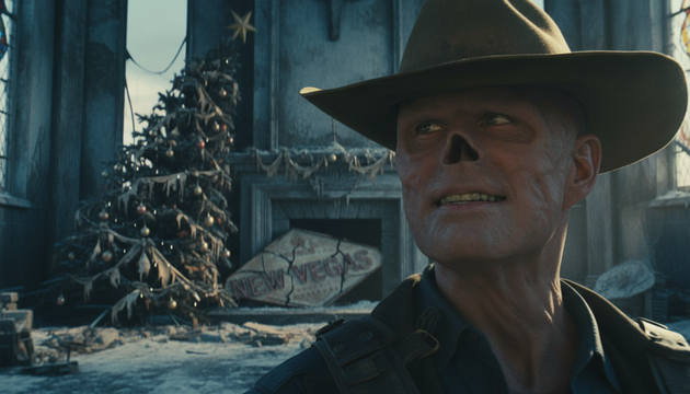 Fallout Drops Cheeky Christmas Fireplace Special With Ghoul and New Vegas Nod